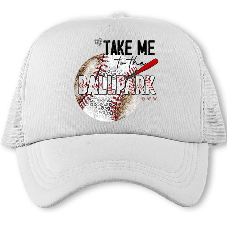 Baseball Moms Cute Take Me To The Ballpark Sports Athletic Trucker Cap