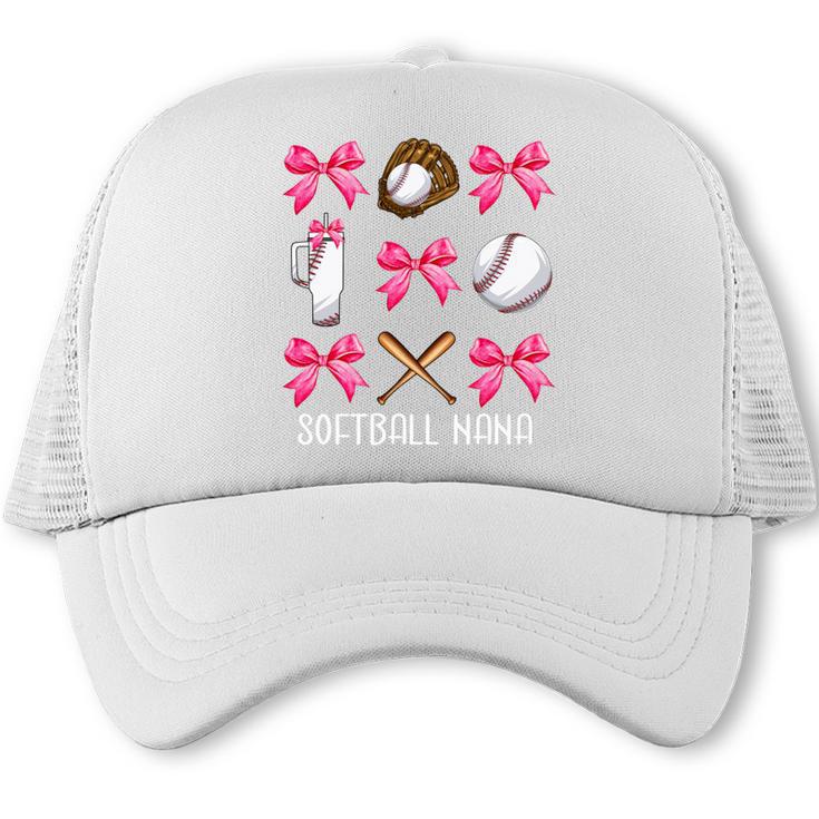 Baseball Nana Era Bows Baseball Mom Women Trucker Cap