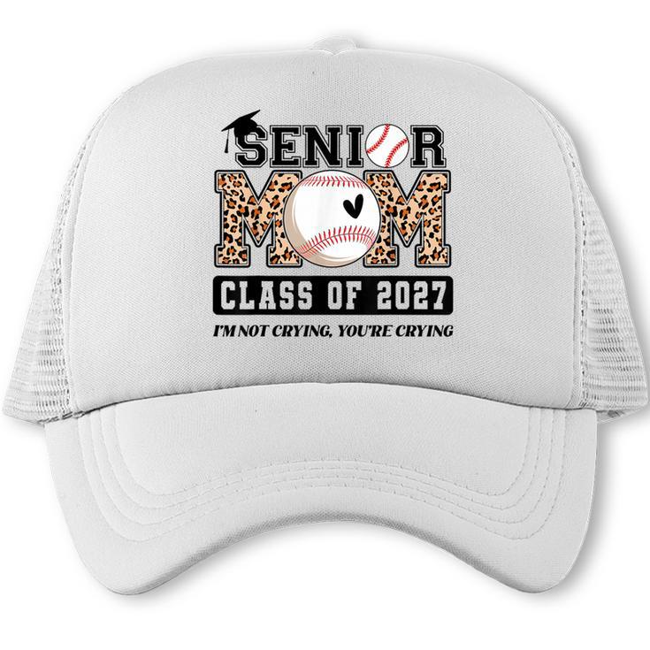 Baseball Senior Class Of 2027 Senior 2027 Graduation Women Trucker Cap
