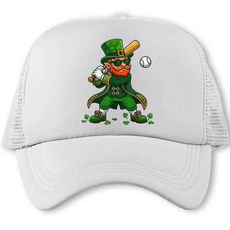 Baseball St Patricks Day Leprechaun Boys Girls Men Women Trucker Cap