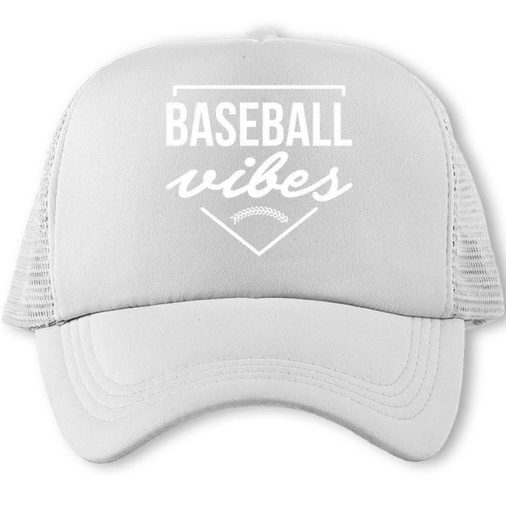 Baseball Vibes Baseball Mom Life Women Baseball Vibes Trucker Cap