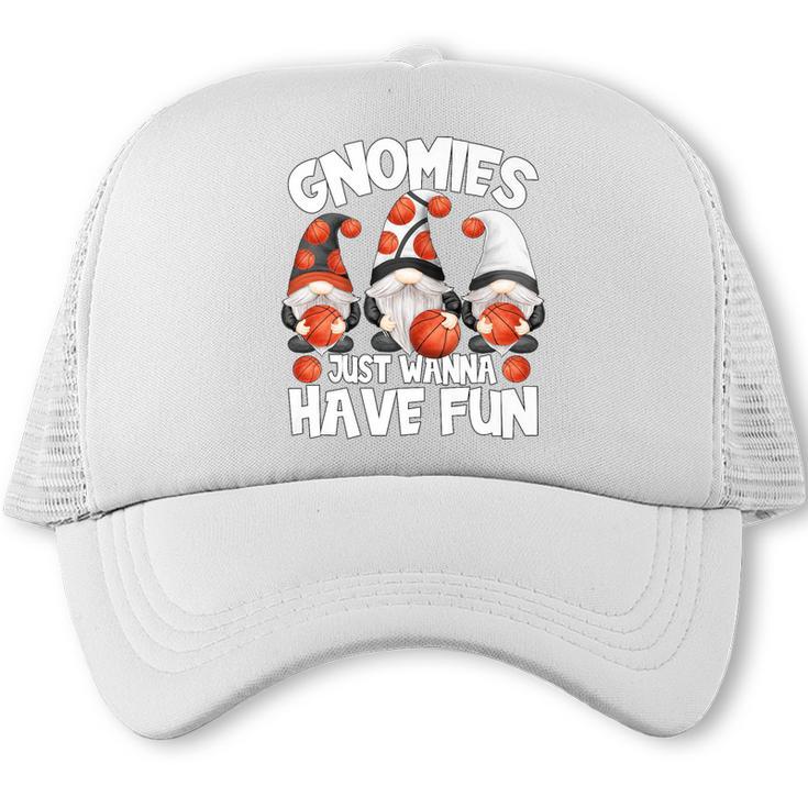 Basketball Gnomies Have Fun For Baseball Dad And Coach Premium Trucker Cap