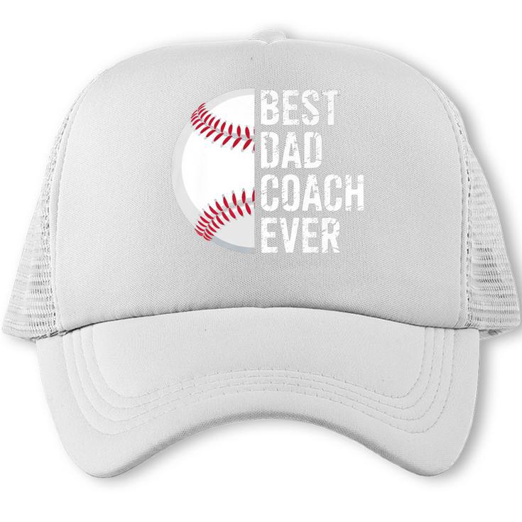 Best Baseball Dad Coach Ever Retro Father Baseball Coach Dad Premium Trucker Cap