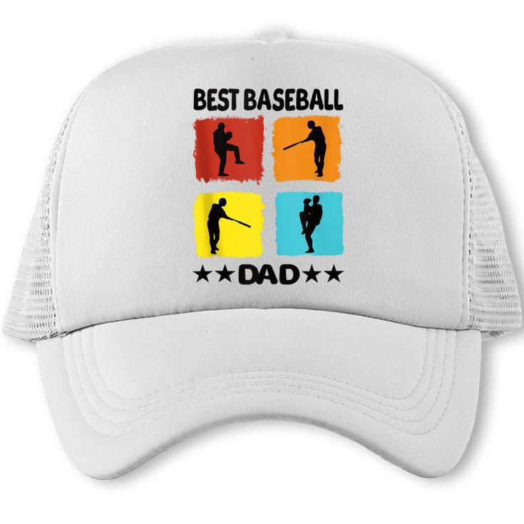 Best Baseball Dad Baseball Baseball Player Dad Saying Trucker Cap
