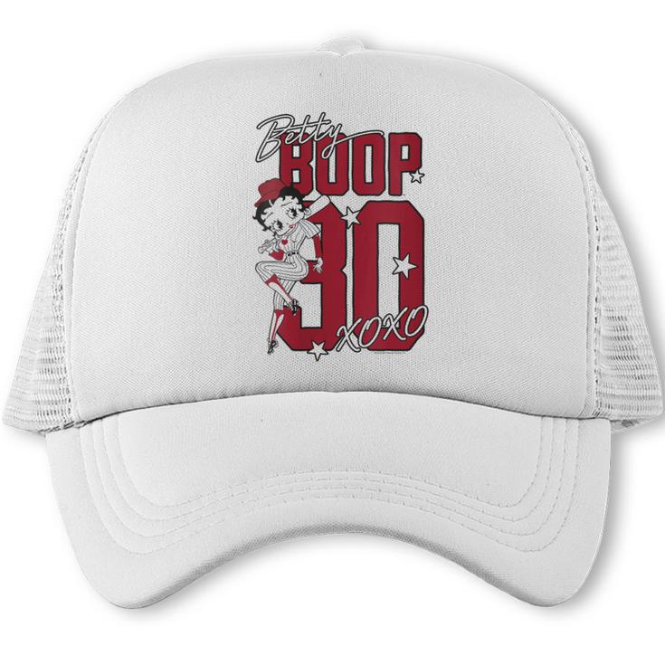 Betty Boop Baseball Logo Jersey With Stars Cute Cartoon Trucker Cap