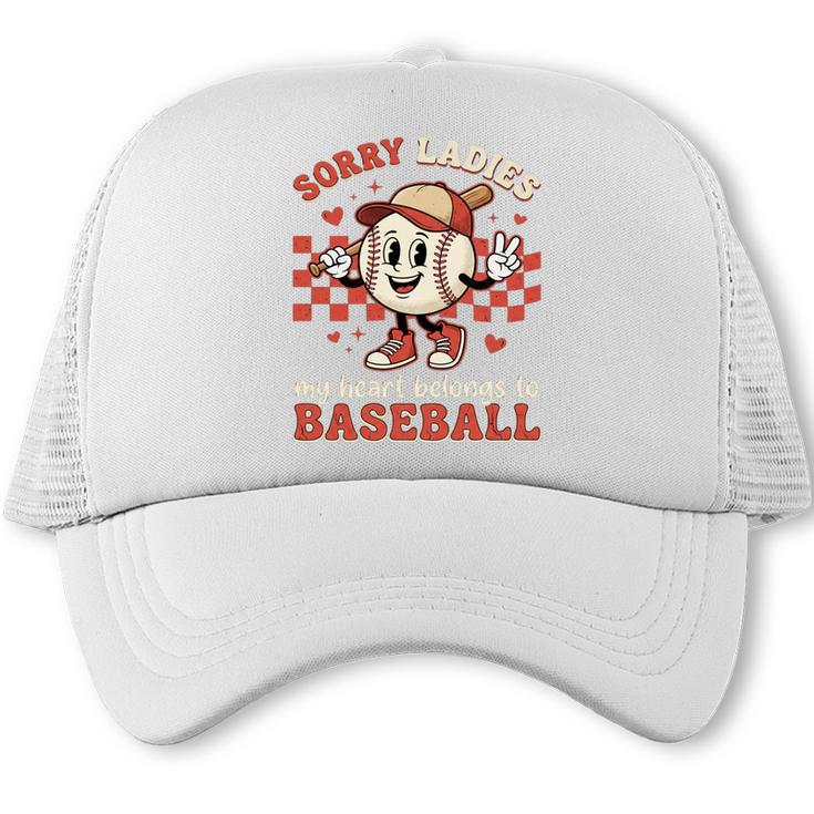 Boys & Women Men Baseball Valentine With Hearts Sporty Love Trucker Cap