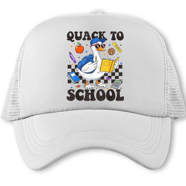 Boys Kid Back To School Goose Quackers Quack To School Trucker Cap