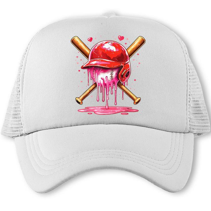 Boys Valentine Day Baseball Helmet Drip Ice-Cream Youth Kids Trucker Cap
