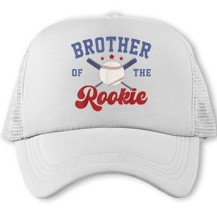 Brother Of Rookie 1st Birthday Baseball Boy Family Matching Trucker Cap