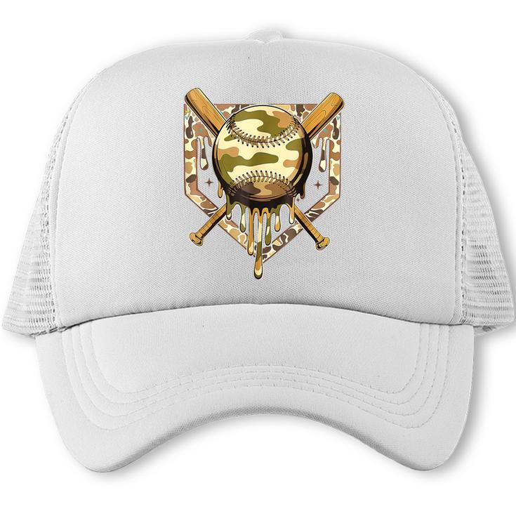 Camo Baseball Dripping Military Camouflage Sports Men Boy Trucker Cap