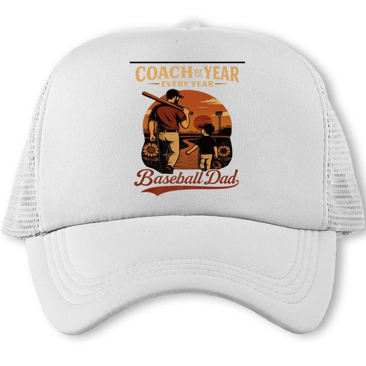 Coach Of The Year – Baseball Dad Every Year Premium Trucker Cap