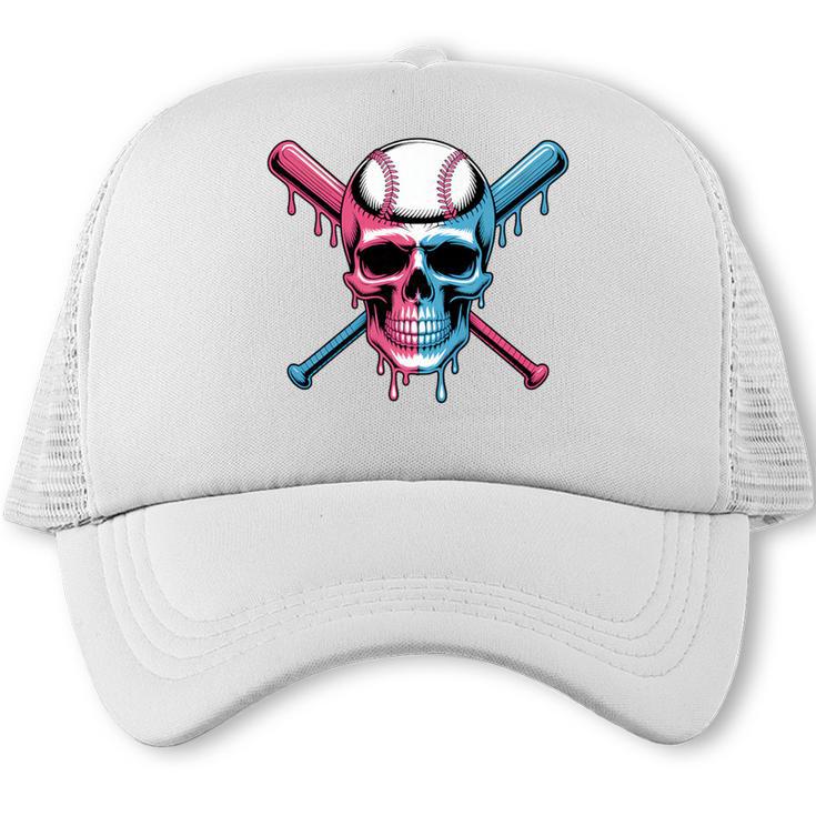 Cool Baseball Ice Cream Dripping Baseball Dad Baseball Lover Premium Trucker Cap