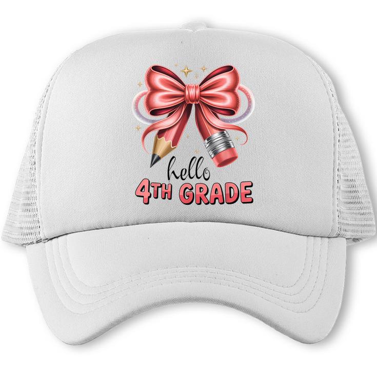 Coquette 4th Grade First Day Of Back To School Girls Outfits Trucker Cap