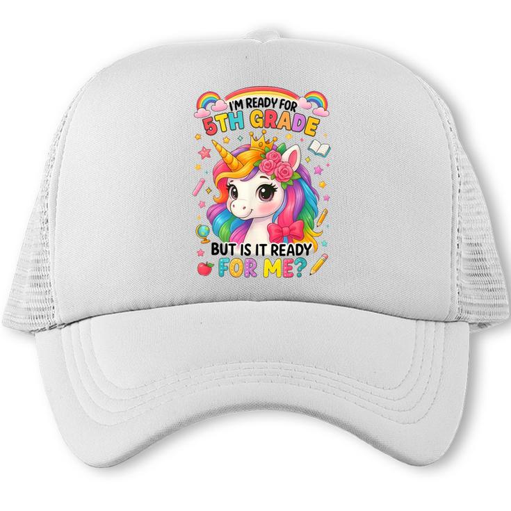 Crush Fifth Grade Girls Back To School Unicorn First Day Trucker Cap
