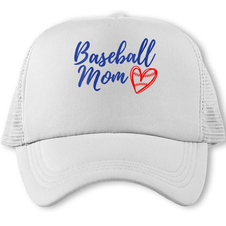 Cute Baseball Mom Heart Matching Mama Mother's Day Women's Trucker Cap