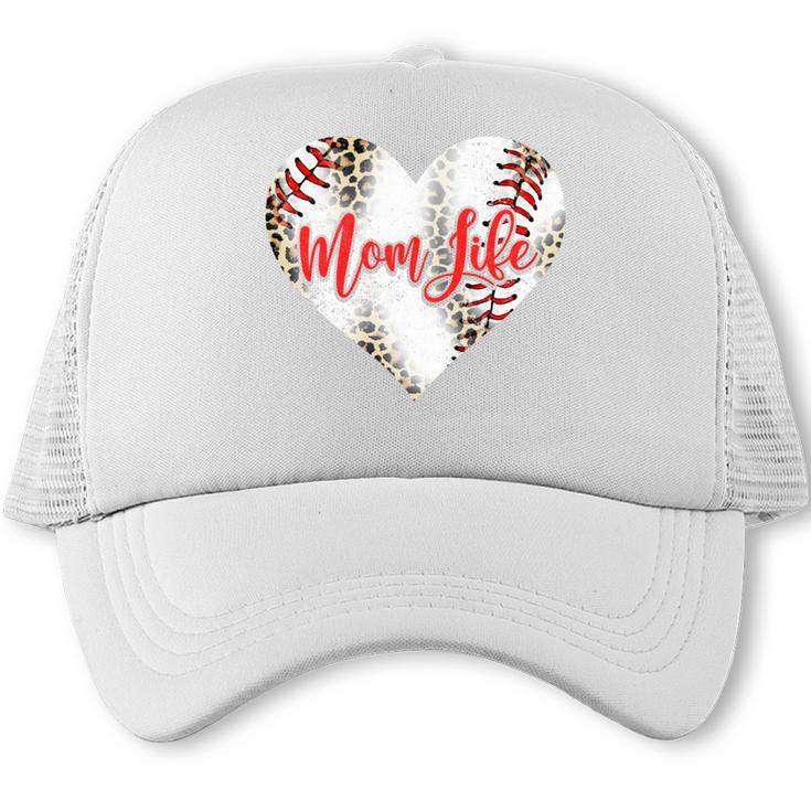 Cute Baseball Mom Heart Mother's Day Sport Mama Mom Life Trucker Cap