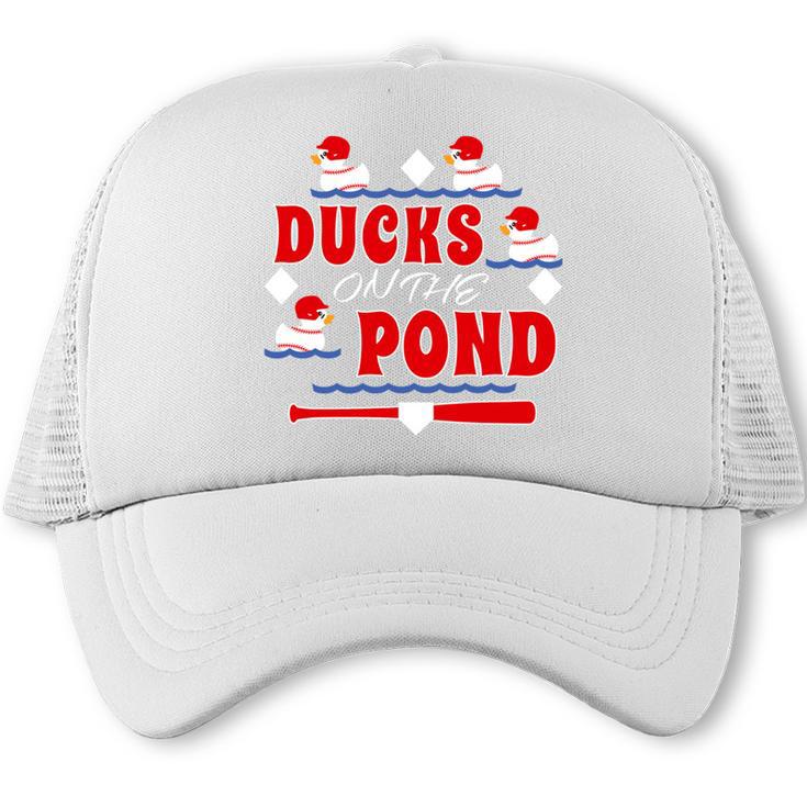 Cute Ducks On The Pond Cute Baseball Mom T-Shirt Trucker Cap