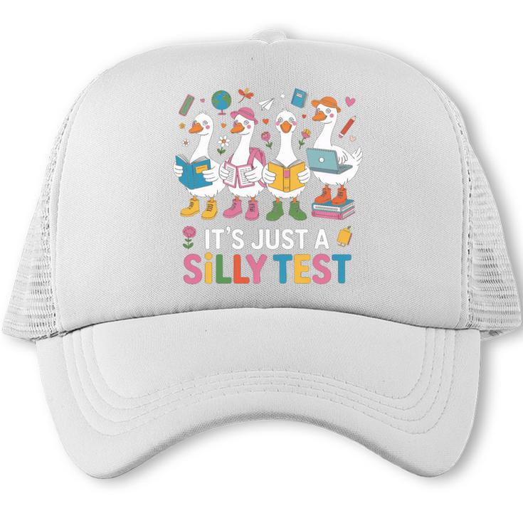 Cute Geese Silly Test Back To School Student Motivation Trucker Cap
