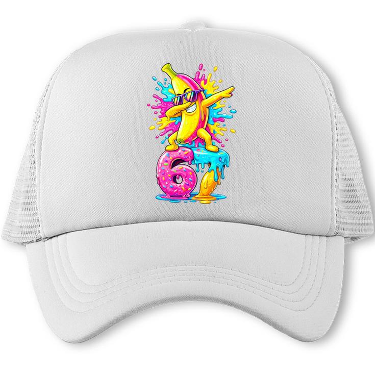 Dabbing Banana 67 Drip Baseball Drip Six Seven Joke Premium Tri-Blend Trucker Cap