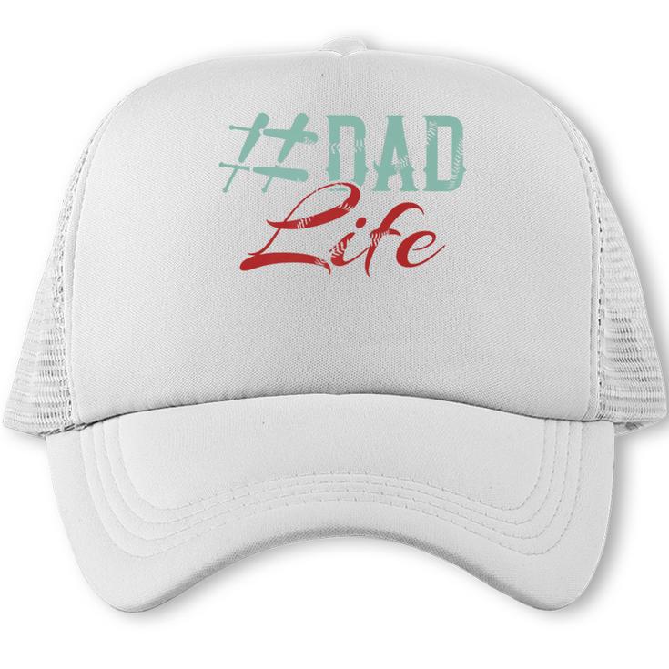 Dad Life Softball Baseball Daddy Sports Father’s Day Premium Trucker Cap
