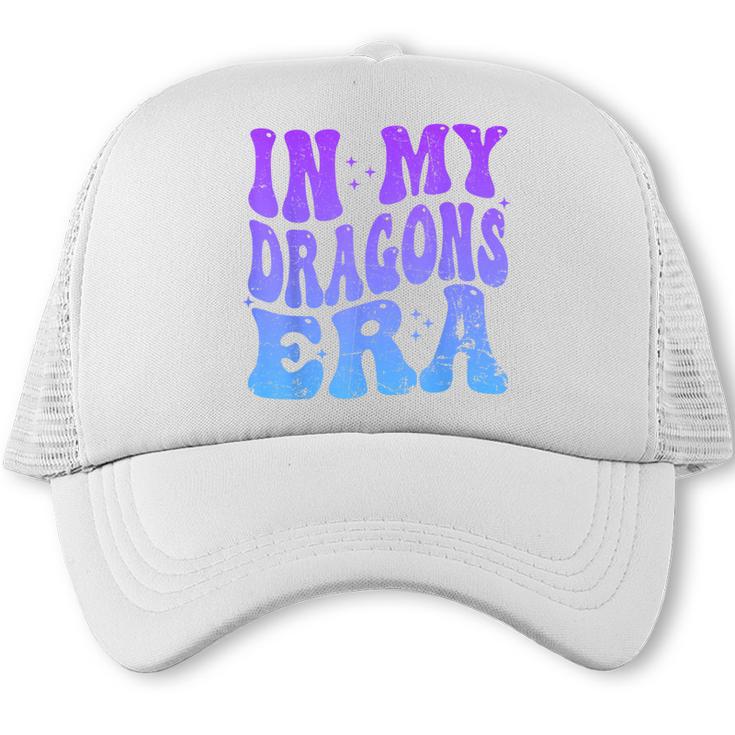 In My Dragons Era Back To School Spirit Game Retro Groovy Trucker Cap
