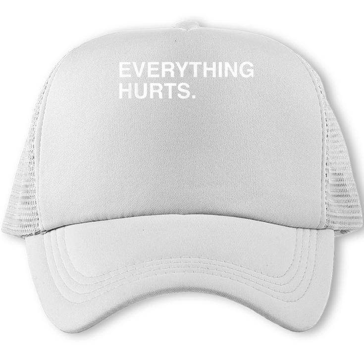 Everything Hurts Baseball Blue Trucker Cap