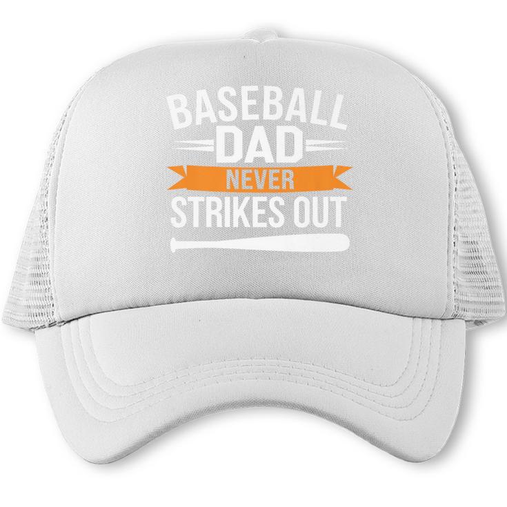 Father Fathers Day Baseball Lovers Baseball Dad Homerun Premium Trucker Cap