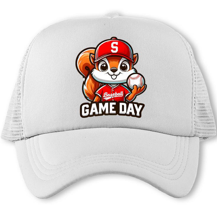 Game Day Baseball Dad Baseball Mam Father's Day Premium Trucker Cap