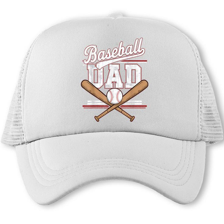 Game Day Baseball Dad Vintage Daddy Father's Day Boys Kids Trucker Cap