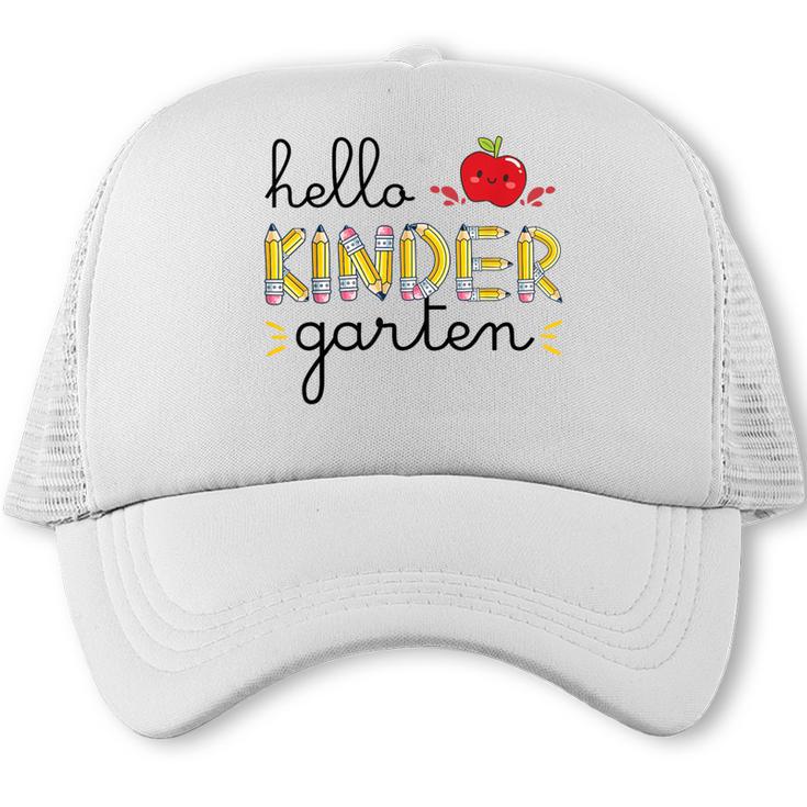 Hello Kindergarten Back To School Cute First Day Kids School Trucker Cap