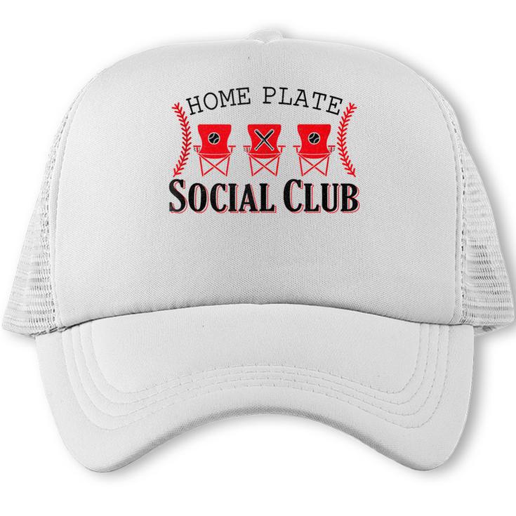 Home Plate Social Club Softball Season Baseball Mom Trucker Cap
