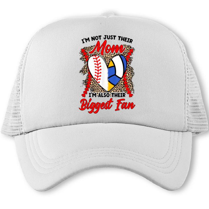 I'm Their Biggest Fan Volleyball Baseball Mom Trucker Cap
