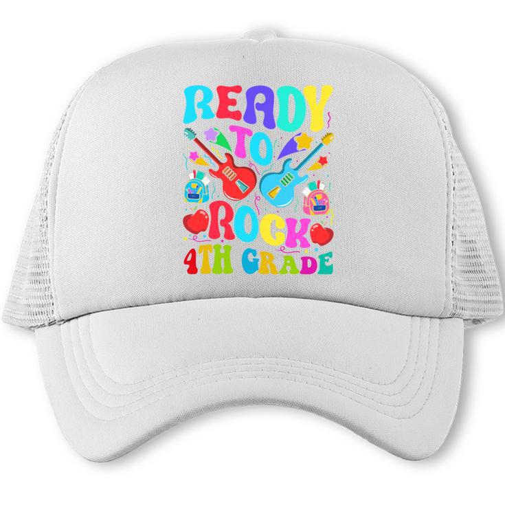 Im Ready To Rock 4th Grade Back To School 4th Grade Guitar Performance Trucker Cap