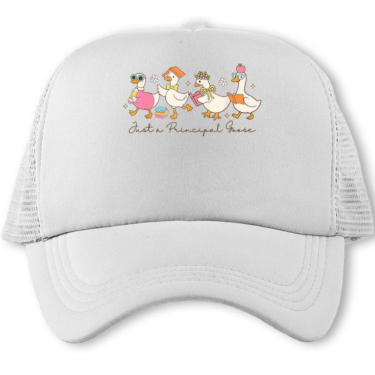 Just a Principal Goose Back To School Silly Goose Principal Trucker Cap