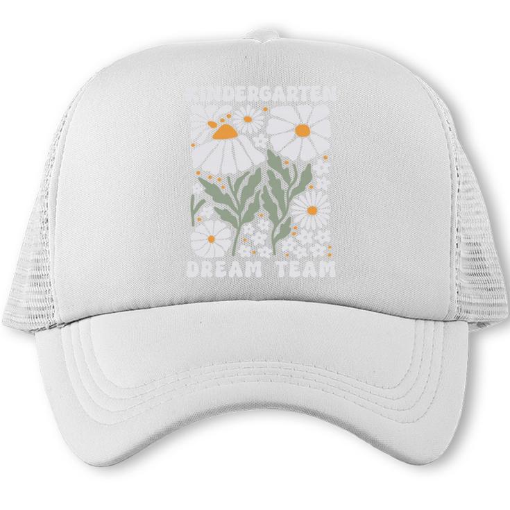 Kindergarten Dream Team First Day Back To School Boho Flower Performance Trucker Cap