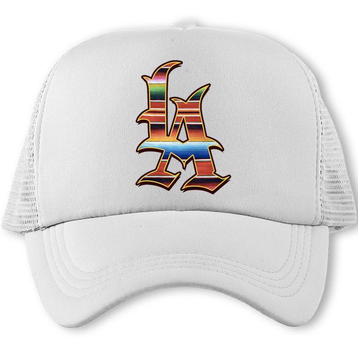 LA Sarape Los Angeles LA Sarape East LA Baseball Mexican Premium Tri-Blend Trucker Cap