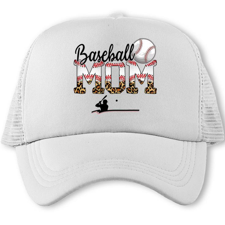 Leopard Baseball Mom Mama Mommy Sport Trucker Cap