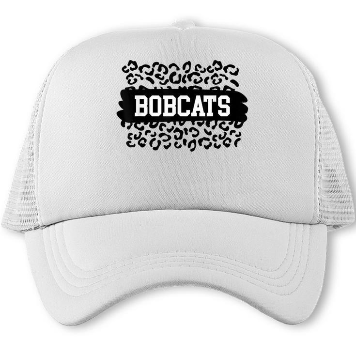 Leopard Bobcats School Spirit Fan Team Back To School Trucker Cap
