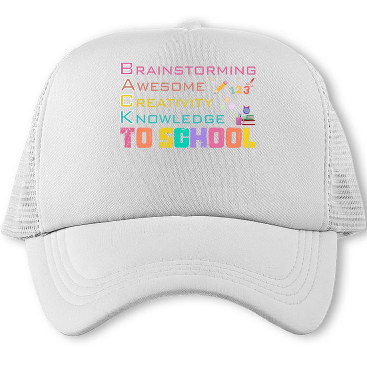 Level Complete Welcome Back To School First Day Boy And Girl Premium Tri-Blend Trucker Cap