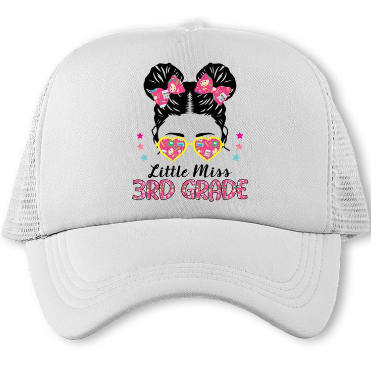 Little Miss 3rd Grade Messy Bun Back To School Trucker Cap