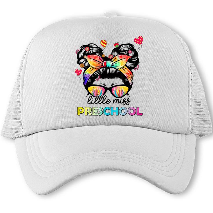Little Miss Preschool Back To School Messy Kids Girls Trucker Cap