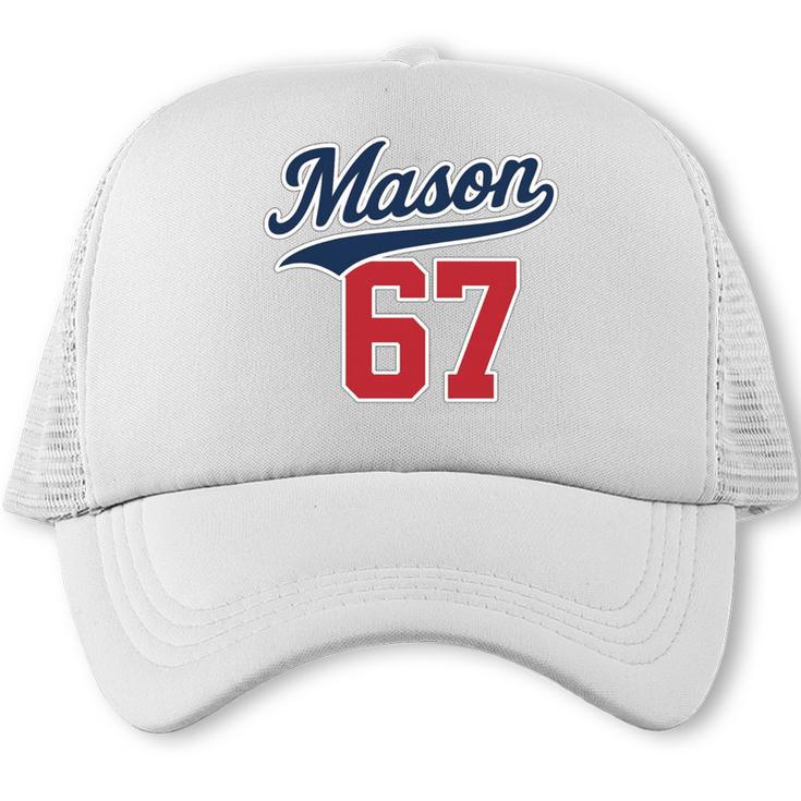 Mason 67 Jersey Baseball Men Women Boys Girls Number 6 7 Trucker Cap