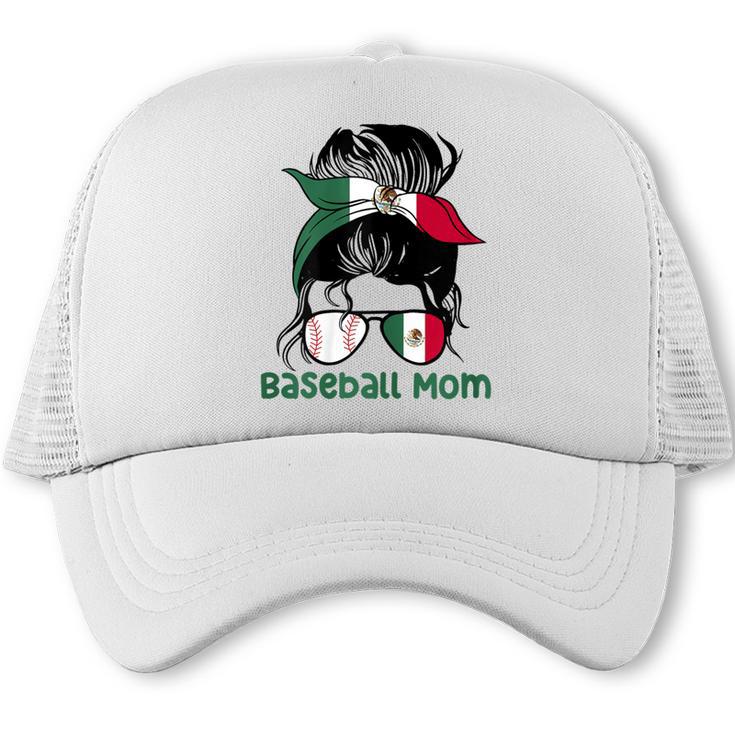 Mexico Baseball Mom Messy Bun Trucker Cap