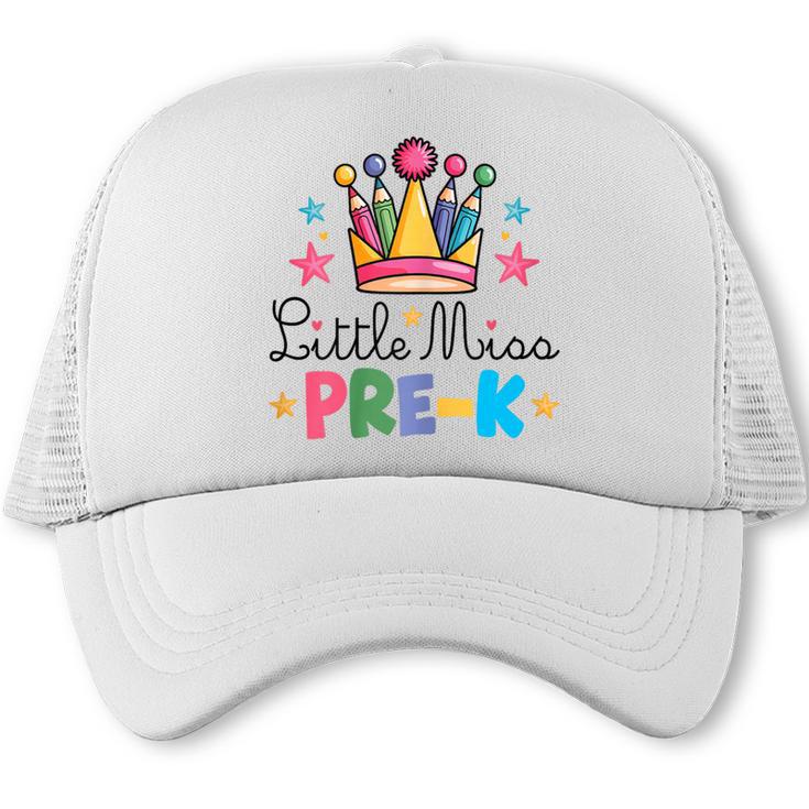 Miss Pre-K Pencils Crown Cute Back To School First Day Girls Trucker Cap