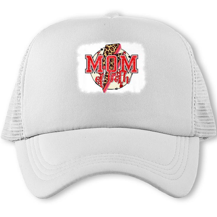 Mom Of Both Baseball Mom Mommy Premium Trucker Cap