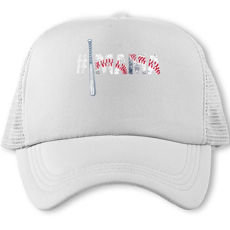 Number One Baseball Mom For Mothers Day Baseball Mama Raglan Baseball Tee Trucker Cap
