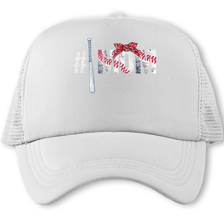 Number One Baseball Mom For Mothers Day Baseball Mommy Premium Trucker Cap