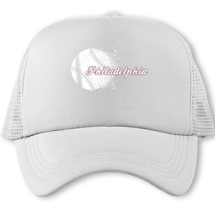 Philadelphia Baseball Skyline Philly Men Women Trucker Cap