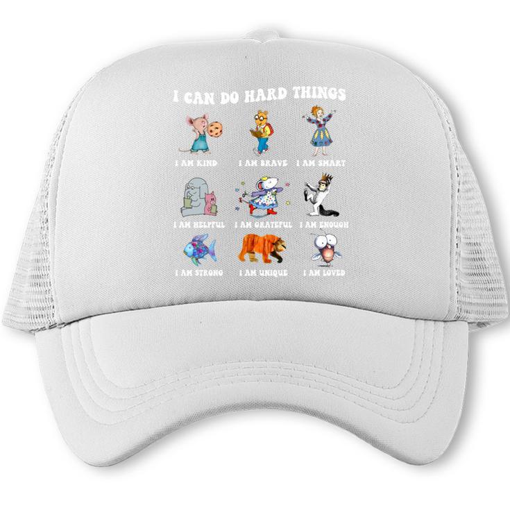 Read Book Characters I Can Do Hard Things Back To School Trucker Cap