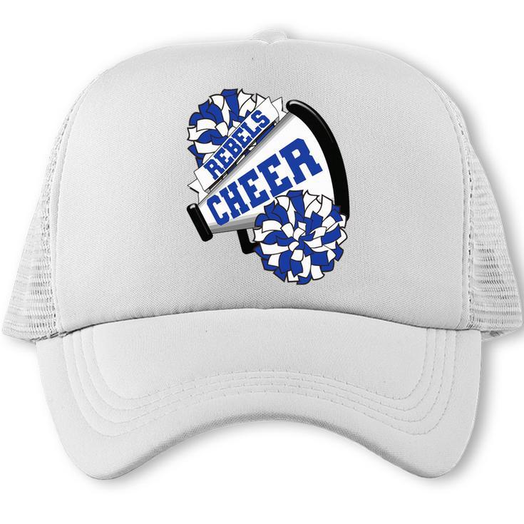 Rebels Cheer Back To School Cheerleading Spirit B Premium Tri-Blend Trucker Cap